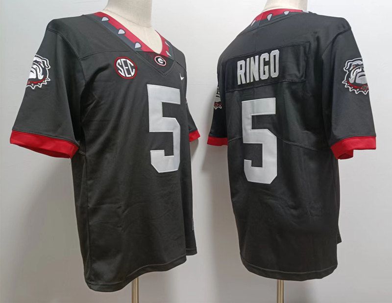 Men Georgia Bulldogs #5 Ringo Black 2024 Nike Vapor NCAA Jersey